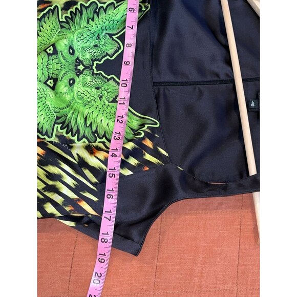 JustCavalli Silk Tropical Print Midi Dress Size 46 /10 - Picture 6 of 10